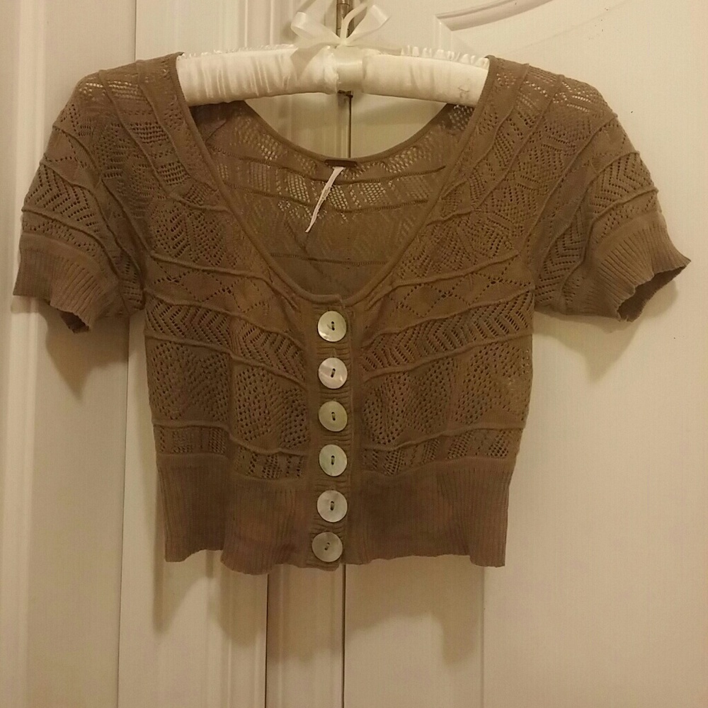 Free People Crop Top Bolero Cardigan